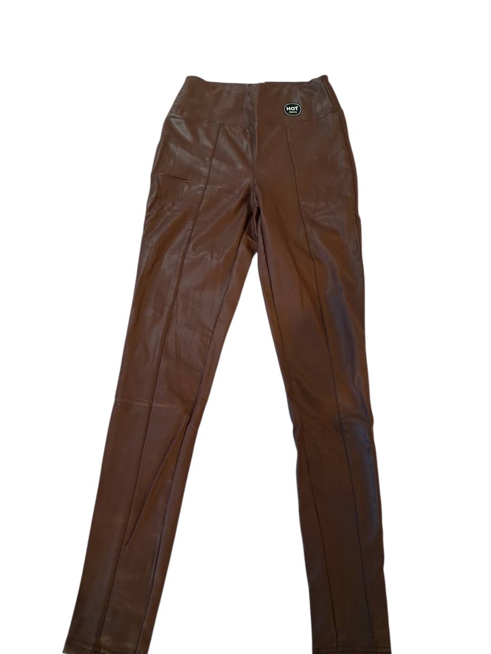 Tango Leather-Look Brown Skinny Pants